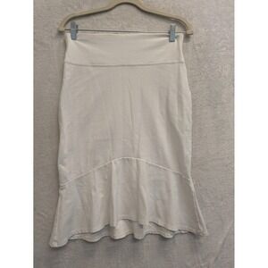Hybrid Company‎ White Ruffle Hem Pencil Skirt Women's Size Medium
